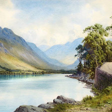 Схема вышивки «Дорога в горах»