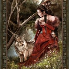 Схема вышивки «Волчья мать»