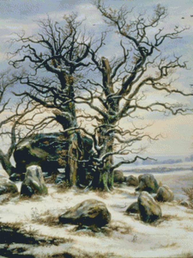 №1221293 - пейзаж, зима, дерево - предпросмотр