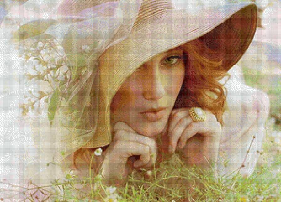 ДЕВУШКА В ШЛЯПЕ - предпросмотр