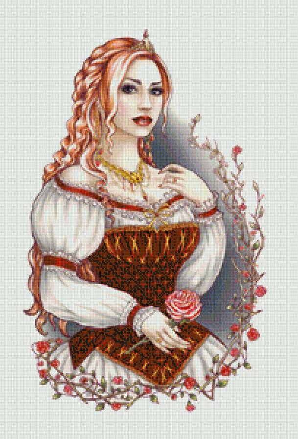 Девушка с розой - розы, цветы, девушка - предпросмотр