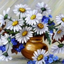 Схема вышивки «ромашки»