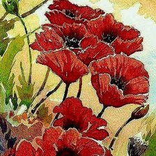 Схема вышивки «маки»