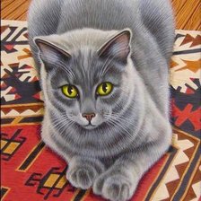 Схема вышивки «кошка»