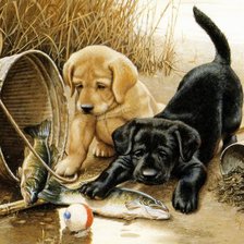 Схема вышивки «Удачный улов получился!»