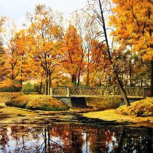 Схема вышивки «осенний парк»