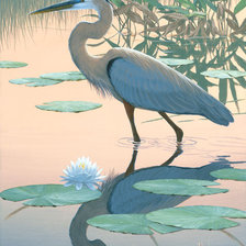 Схема вышивки «Цапля»