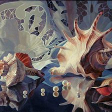 Схема вышивки «натюрморт с ракушками»