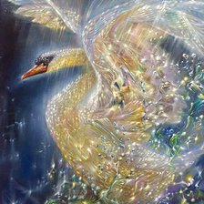 Схема вышивки «Лебедь»