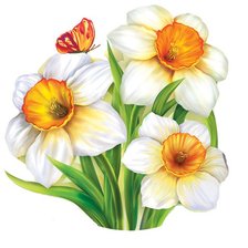 Схема вышивки «Нарциссы»