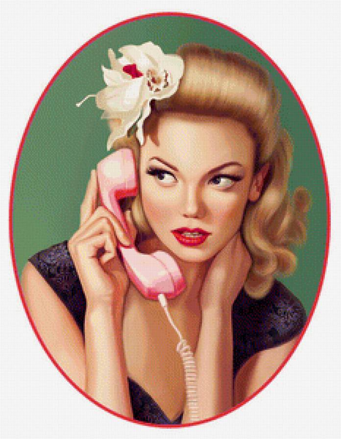 Девушка-ретро - женщина, девушка, ретро - предпросмотр