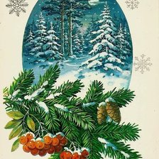 Схема вышивки «зимний пейзаж»