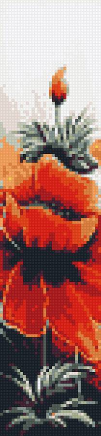 маки3 - модульные картины, маки, триптих - предпросмотр