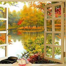 Схема вышивки «ВИД ИЗ ОКНА»