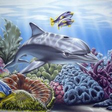 Схема вышивки «морской риф»