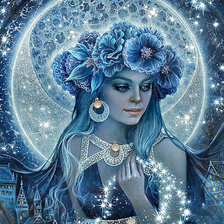 Схема вышивки «девушка»