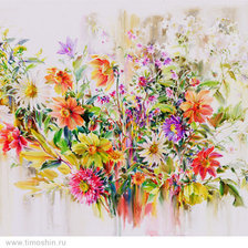 Схема вышивки «летний букет»