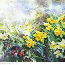 Схема вышивки «нарциссы»