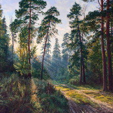 Схема вышивки «Утро в лесу»