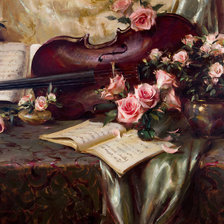 Схема вышивки «Натюрморт. Американский художник Daniel F.Gerhartz»