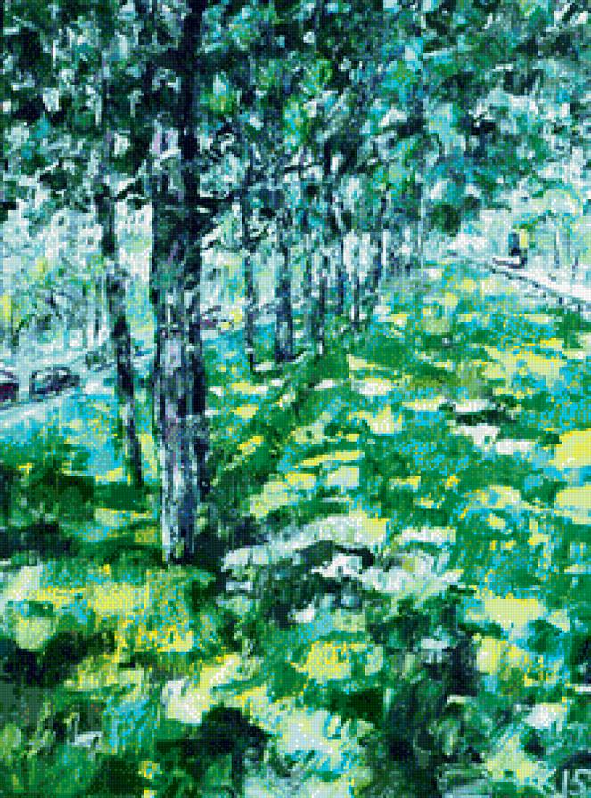 в середине лета - лето, живопись, пейзаж, масло - предпросмотр