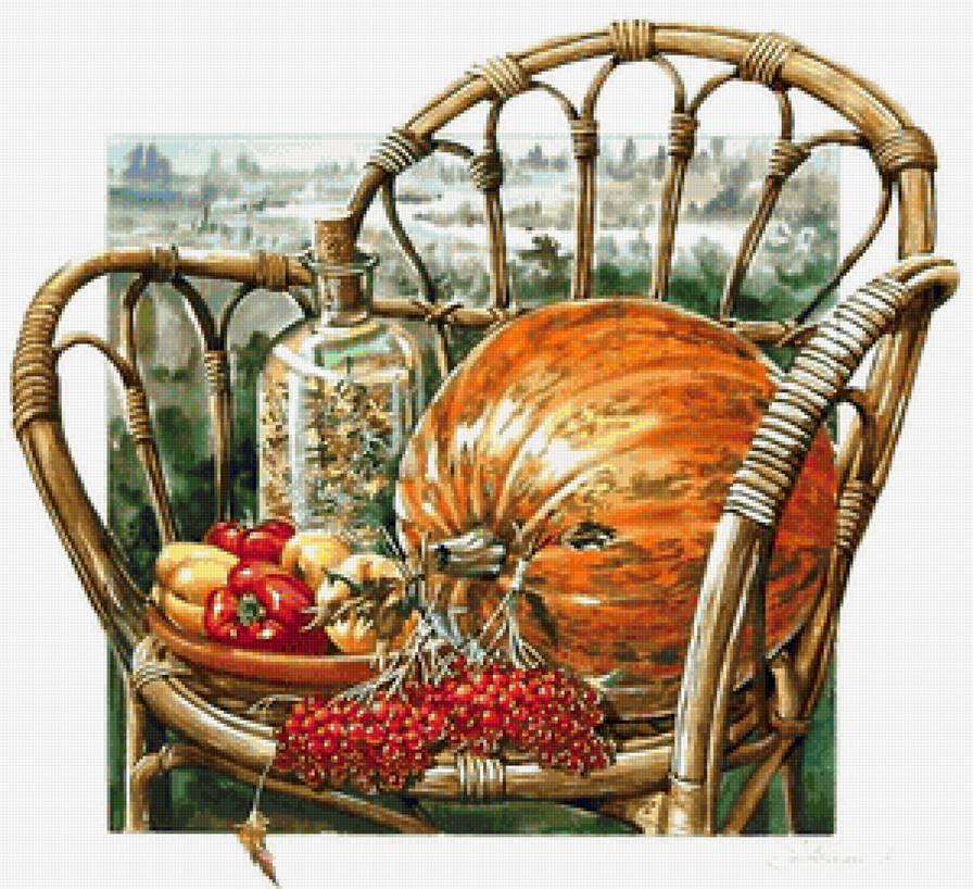 натюрморт с тыквой - предпросмотр