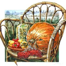 Схема вышивки «натюрморт с тыквой»
