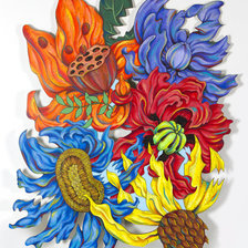 Схема вышивки «фантазийные цветы»