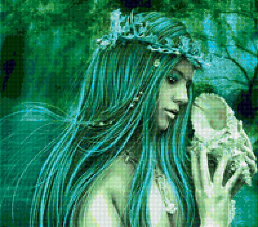 Русалочка - русалочка, море, ракушка, девушка, грусть - предпросмотр