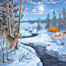 Схема вышивки «в лесу»