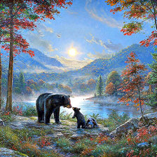 Схема вышивки «мишки»