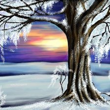 Схема вышивки «Зимний вечер»