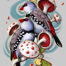 Схема вышивки «Птички»