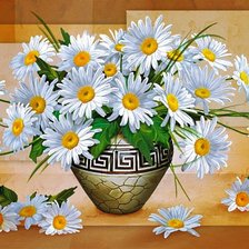 Схема вышивки «раз ромашка,два ромашка...»