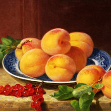 Схема вышивки «Абрикосы и красная смородина»