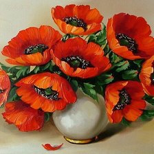 Схема вышивки «маки»