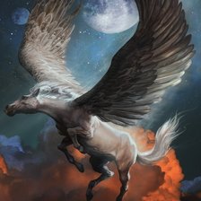 Схема вышивки «конь сказочный»