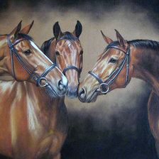 Схема вышивки «Худ. Дубинина Ю. Рембрандт с сыновьями»