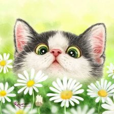 Схема вышивки «Котенок»