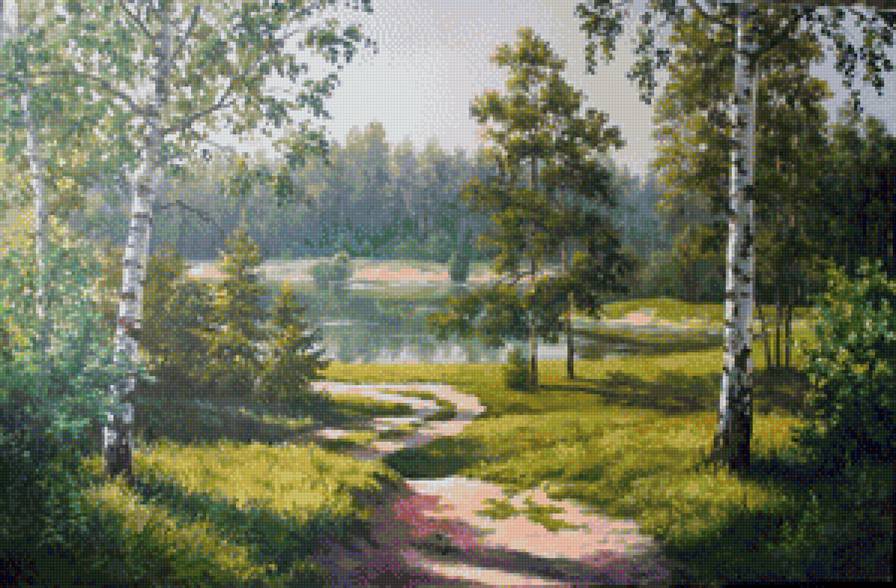 сосны и березы - лес, березы - предпросмотр