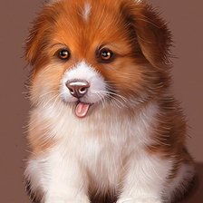 Схема вышивки «Щенок»