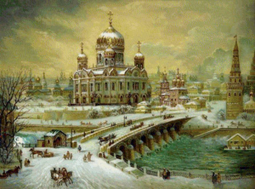 Русь Великая - храмы, пейзаж, федоскиснкая роспись - предпросмотр