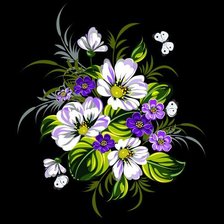 Схема вышивки «букет цветов»