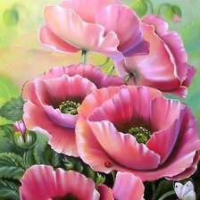 Схема вышивки «маки»