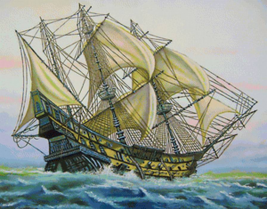 на всех парусах - море, парусник, пейзаж, марина, корабль - предпросмотр