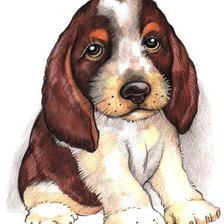 Схема вышивки «Щенок»