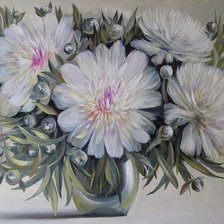 Схема вышивки «пионы»