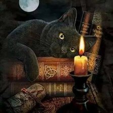 Схема вышивки «КОТ И СВЕЧА»