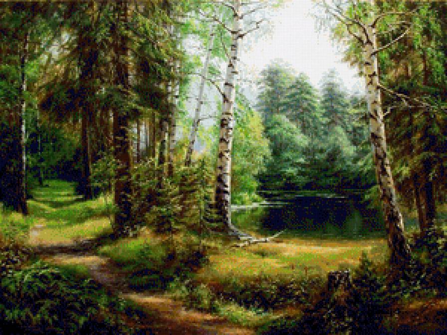 пейзаж - лес, деревья, природа, пейзаж, красота, лето - предпросмотр