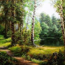 Схема вышивки «пейзаж»